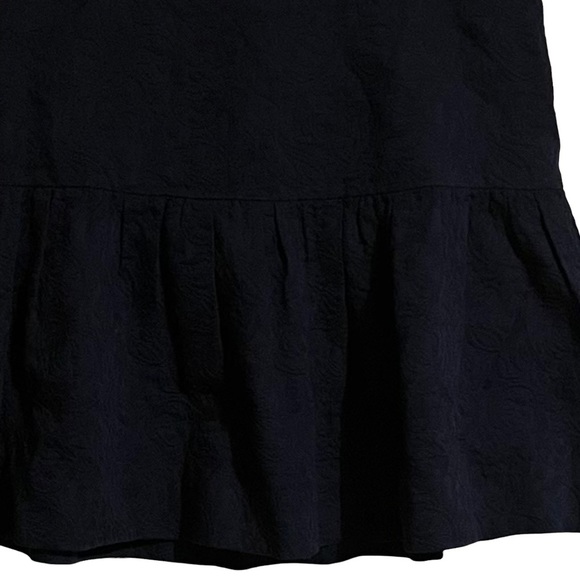 J. Crew Matelasse’ Drop Waist Skirt Mini Back Zip Lined Women’s 6 Blue Floral - Picture 1 of 10